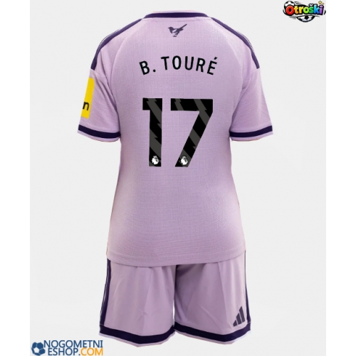 Otroški Nogometni dresi Newcastle United Bazoumana Toure #17 Tretji 2026-27 Kratek Rokav (+ Kratke hlače)